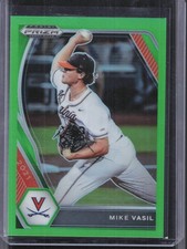 2021 Panini Prizm Draft Picks #PDP199 Mike Vasil Lime Green Prizm #/75