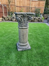 English Stone Corinthian style garden column - Delivery available UK. 0126