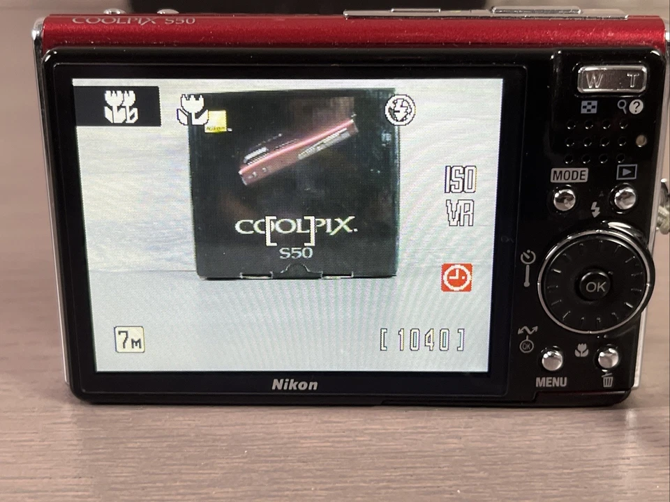 Nikon COOLPIX S50 Black 7.2MP 3x Zoom Compact Digital Camera Bundle - Image 3 of 4