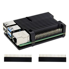 for Raspberry Pi 4 Armor Case P122, Aluminum Alloy Passive Cooling Heatsink C...