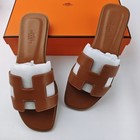 HERMES ORAN Sandals Women's Gold Brown  Size 7 / EU 38 With Box — photo 2