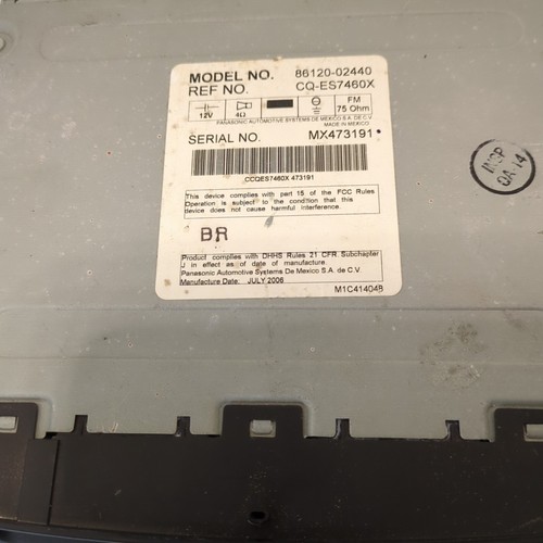 2004-2008 Toyota Corolla AM FM 6 Disc CD Radio Receiver A51814 UNTESTED - Picture 8 of 16