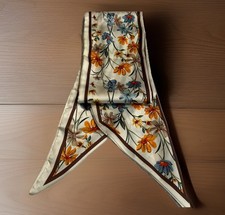 Floral Skinny Ribbon Scarf Headscarf Hand Bag