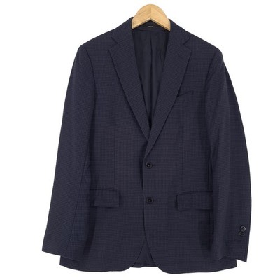 Massimo Dutti Herren Blazer Karo Wolle Sakko Jacke Xz5 Größe EU 50 UK/US 40R