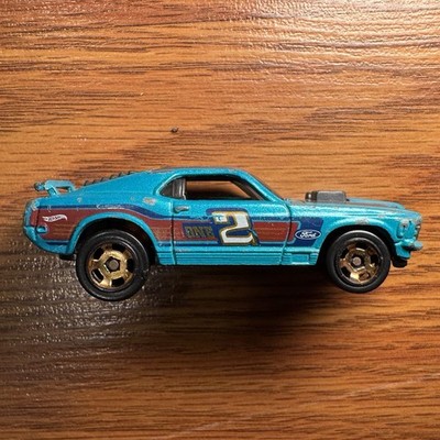 2023 Hot Wheels Blue 1970 Ford Mustang Mach 1 Multi-Pack Exclusive Collectible