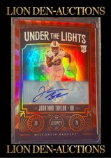 JONATHAN TAYLOR 2020 LEGACY UNDER THE LIGHTS RED REF AUTO RC JERSEY MATCH# 28/50