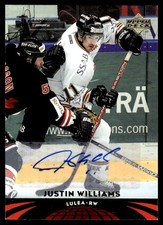 2004-05 UD All-World Edition Autographs Justin Williams Auto #61