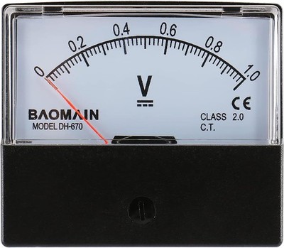 Voltmeter DH-670 DC 0-50V Rectangular Class 2.0 Analog Panel Volt Voltage Meter