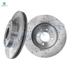 Front 262mm Drilled Slotted Brake Disc Rotors For 2010-2014 Honda Insight