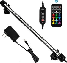 15 Inch Submersible Aquarium LED Light Timer RGB Remote Control Fish Tank