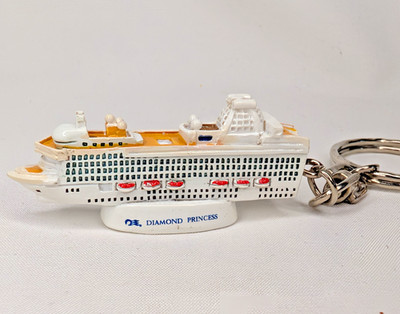 DIAMOND PRINCESS Cruise Ship Mini MICRO Keychain 2'' Nice Detail