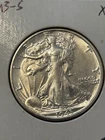 1943 s walking liberty half dollar XF, nice looking coin