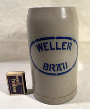 Bierkrug; Masskrug; Ma&szlig;krug; Weller Br&auml;u Schwabach; alt; Mittelfranken; selten !