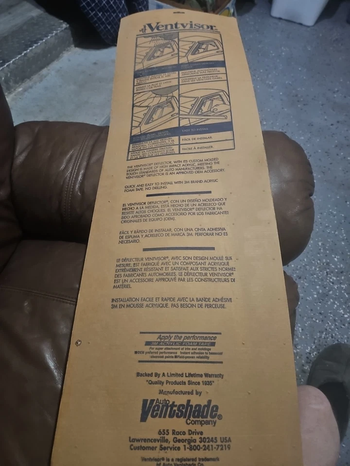 AVS 94644 4 piezas Visera de ventilación de ventana Chevrolet 95-01 Oldsmobile, GMC De colección Nuevo de Lote Antiguo Hecho en EE. UU. Foto 4 de 4