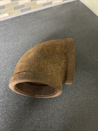 3" Steel Double Female NPT 90° Elbow Cast Pipe Fitting 3 in. Plumbing Connection - Picture 11 of 13