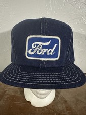 True VTG denim ford patch hat 1970s ford motors cap NOS NEW 