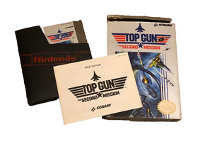 Top Gun Second Mission NES with original box, case, and manual CIB