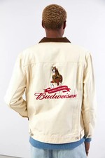 Budweiser Canvas Jacket Clydesdale Horse Beer Medium