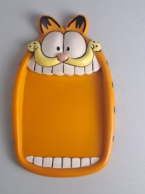 VTG. GARFIELD Cat Memo Pad Tray Holder By PAWS