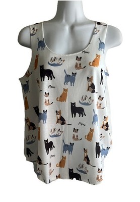 Celebration Of Cats ~ Playful ~  Cat Lovers Novelty Tank Top Women s Sz Small