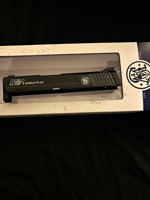 Smith & Wesson M&P 9 Shield Plus 9mm Front Serrations Black Steel Slide
