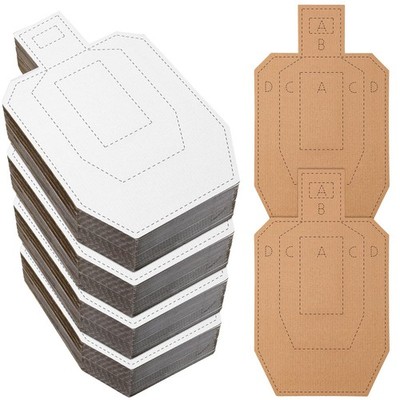 Hungdao 100/40 Pcs IPSC Cardboard Shooting Targets Silhouette Range Tactical