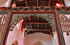 Photo 6x4 Great Rollright, St. Andrew's Church: The c15th painted rood sc c2017