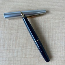 Pilot Fountain Pen: Gakken Silver Color 2 Made In Japan Pre-Owned K