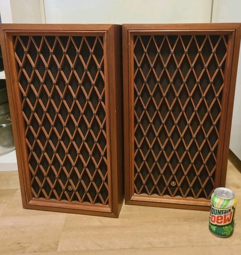 Pioneer CS-66E Speakers Pair Wooden Lattice - Vintage Japan - TESTED- - Picture 2 of 16