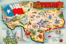 Don't Mess With Texas Hello From The Lone Star State Jumbo 6x9 Postcard SM01-76