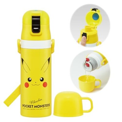 Skater SST thermos water bottle 2way Direct 470ml Cup 430ml Pokemon Pikachu Face