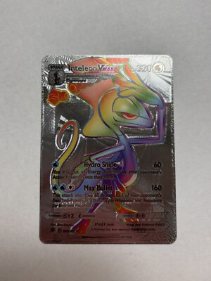 Silver Foil Inteleon VMAX Rainbow Fan Art Display Card NM | eBay