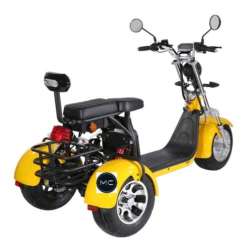 E-Scooter Coco Trike Bike bis zu 50 Km/H  Citycoco mit Straßenzulassung in Gelb - Bild 5 von 12