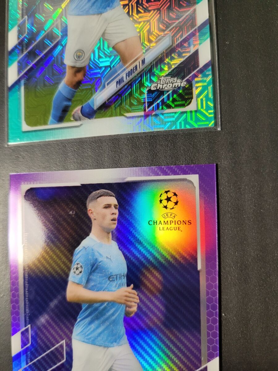 2020-21 Topps Chrome UCL Phil Foden 5 Card Refractor Lot 2020-21 Topps Chrome UCL Phil Foden 5 Card Refractor Lot