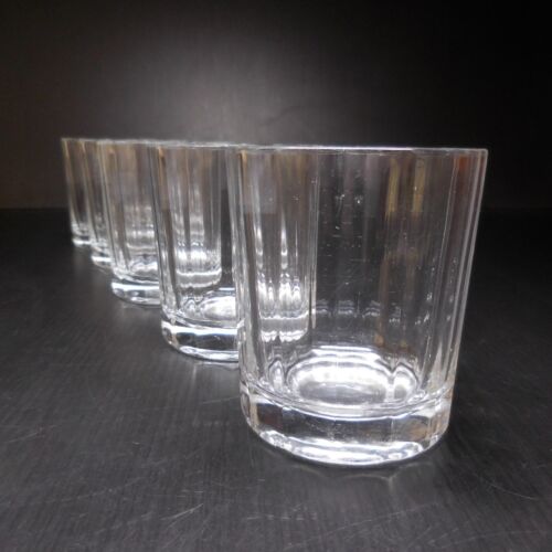 5 verres eau blanc transparent vintage art déco table VITROSAX Italie N8260   - Photo 1/12