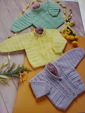 Stylecraft Knitting Pattern 4740 Baby DK Sweater Cardigans 12-22"