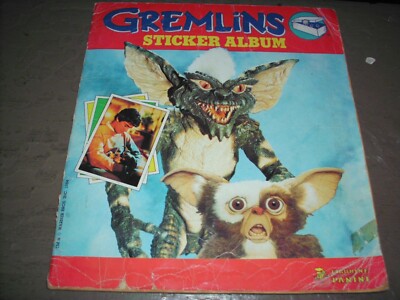 VINTAGE GREMLINS STICKER ALBUM PANINI RARE USED ABOUT 1/2