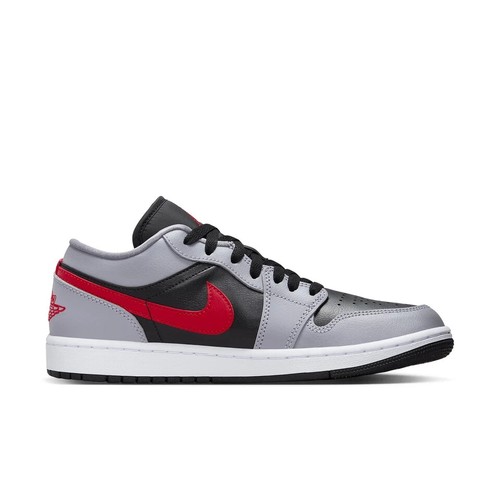 Women's Jordan 1 Low Cement Grey Fire Red Black FZ4183 002 Size 7 - Picture 3 of 7