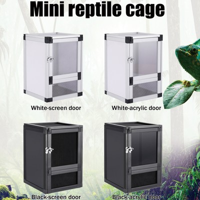 Reptile Cage Small Habitat 8x8x12 Air Cage Perfect for Frogs, Lizards, Chameleon