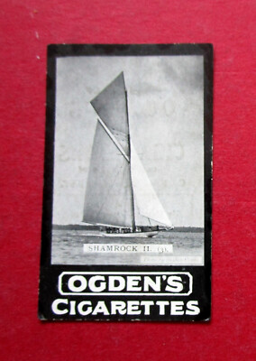 OGDENS TAB 1902 ANTIKE ZIGARETTENKARTE LIPTONS SHAMROCK II RACING SHAMROCK 1
