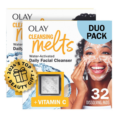Cleansing Melts + Vitamin C Face Cleanser, 64 ct. total (2 x 32 ct.), Water-Acti