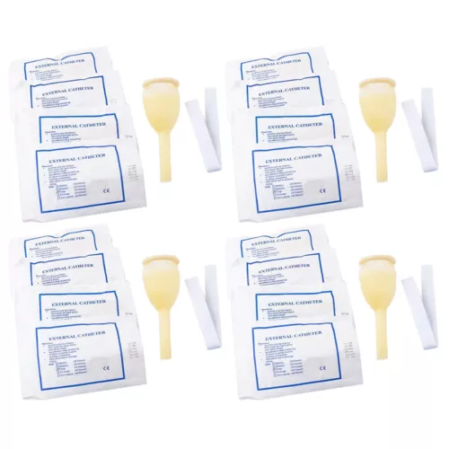 20Pcs Male External Catheter with Fixer Rubber,Latex Condom Material Individ... - Picture 1 of 16