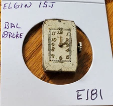 LADIES ELGIN WRIST WATCH MOVEMENT   15J         #E181