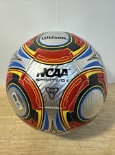 Wilson NCAA Sportivo II Soccer rare, silver/blue/red/black. Nice soccer ball New