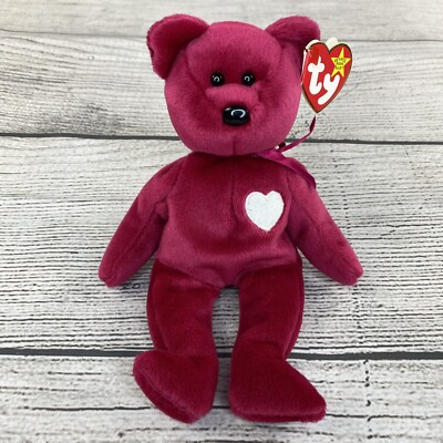 VALENTINA Beanie Babies TY Valentines Day Heart Teddy Bear