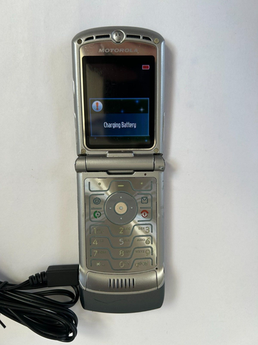 Motorola RAZR VGA 4x Zoom Flip Cell Phone w/ DCH3-05US-0300 Power Supply Charger - Afbeelding 15 van 17