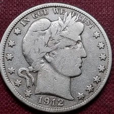 1912 Barber Half Dollar 50c Better Grade #76311