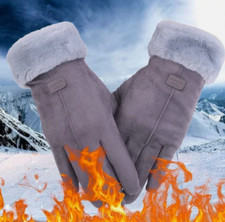 Women Winter Touchscreen Gloves For Cold Weather, Chenille Warm Cable Knit