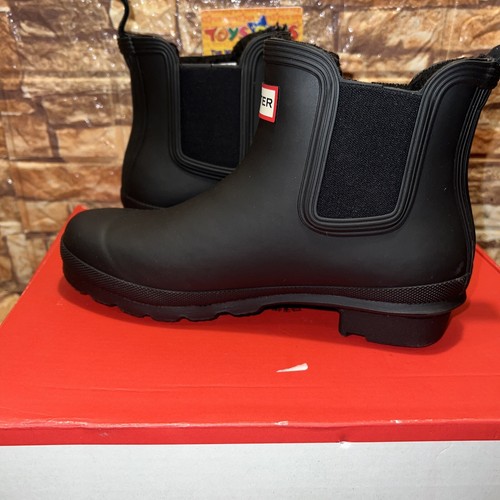 Hunter Women's Original Chelsea Rain Boots MATTE BLACK Size 7 - Picture 7 of 10