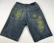 Victorious Jeans Mens Shorts Size 36 Baggy Hip Hop Y2K Skater  Dollar Diamond